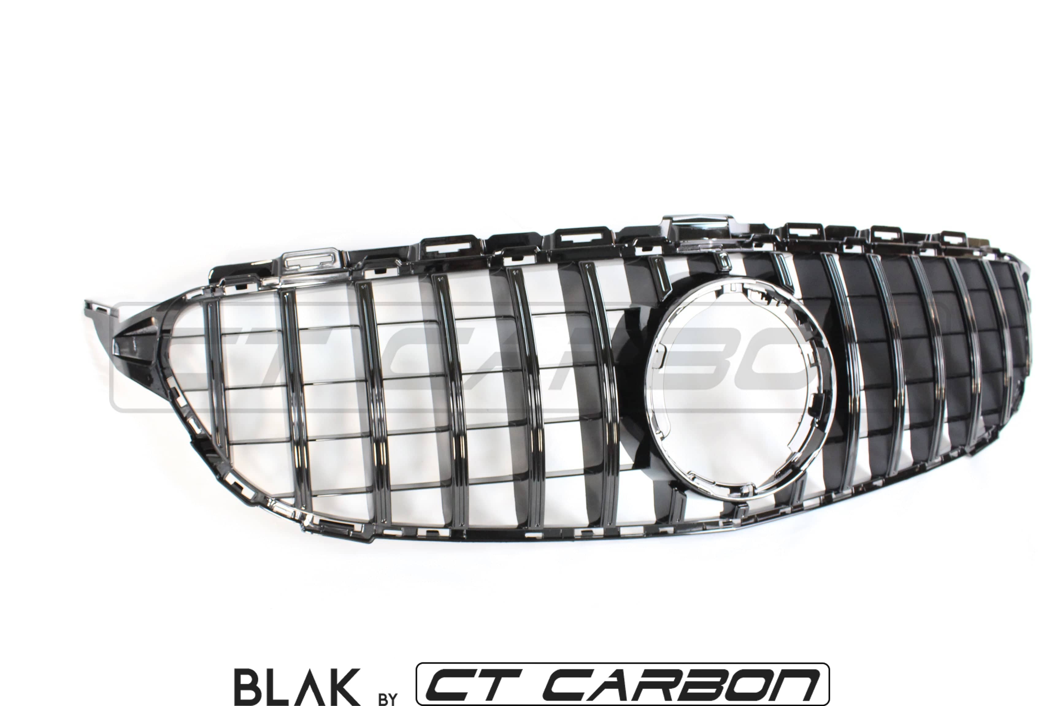 BLAK BY CT GRILLE MERCEDES W205 C CLASS 2019+ BLACK GRILLE (WITH CAMERA) - BLAK BY CT CARBON