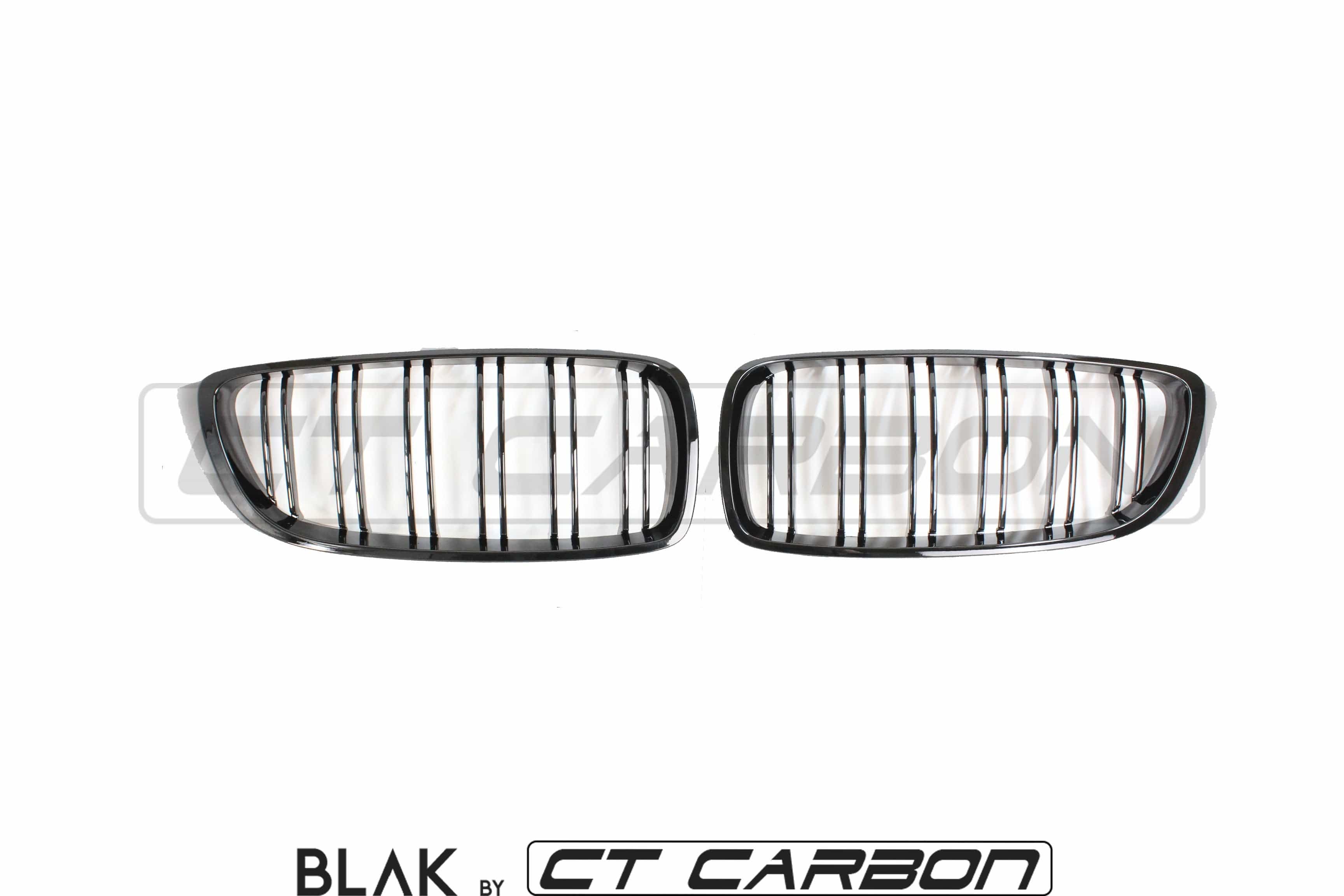 BLAK BY CT Splitter BMW M4 F82 / F83 & F32 4 SERIES DOUBLE SLAT BLACK GRILLES - BLAK BY CT CARBON
